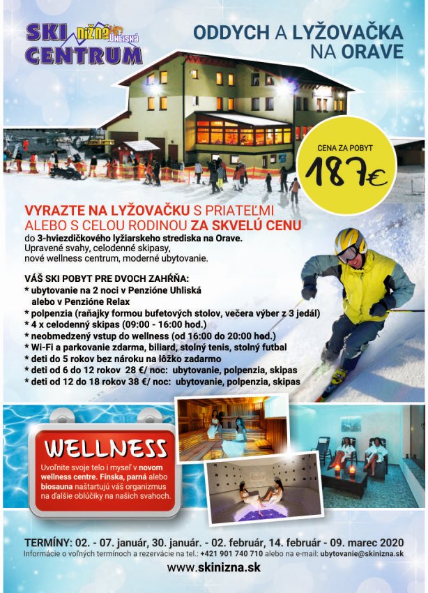 Lyžovačka na Orave za 187 Eur